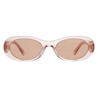Miu Miu Dark Brown Oval Ladies Sunglasses MU 06ZS 13T1P1 50