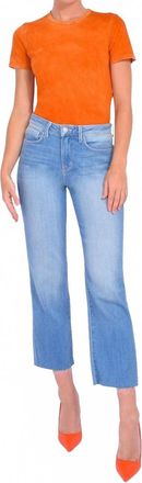 L'agence Wanda High Rise Crop Wide Leg Jean In Bal Harbour