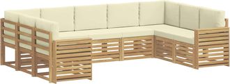 vidaXL Juegos De Sof&aacute;s Madera De Acacia S&oacute;lida Vidaxl