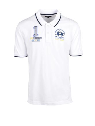 La Martina White Cotton Polo