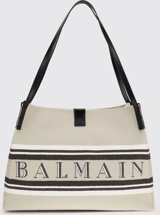 Balmain Borsa Release Medium Balmain in canvas di cotone