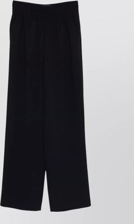 Emporio Armani elasticated trousers wide leg pleated front