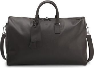 BOSS BECKHAM x holdall in grained leather with address tag