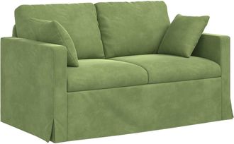 vidaXL Sof&aacute; Verde Claro 138 X 78 X 80 Cm Terciopelo Vidaxl