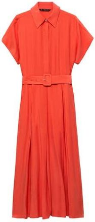 Mango Macarela Belted Shirtdress in Red at Nordstrom Rack, Size 8