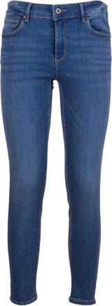 Fracomina Slim Fit Denim Broek - Dames - Cropped Jeans - Blauw - W27 - Denim - Jeans