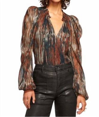 Ramy Brook Sukie Top In Saddle Multi Knit