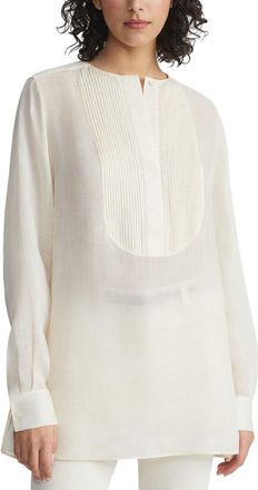 Lafayette 148 New York Pintuck Bib Popover Blouse