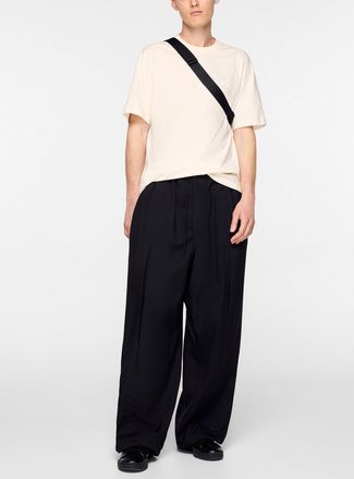 Yohji Yamamoto Mens Tone-on-tone logo T-shirt