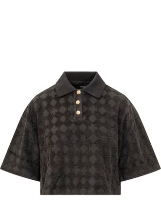 Amiri Black Geometric Shirt Collar Polo