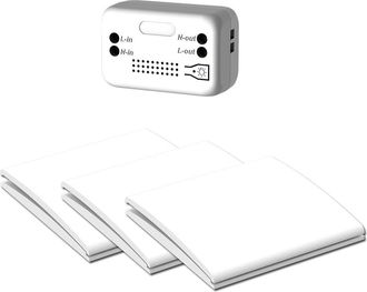 OEM Interruptor Inal&aacute;mbrico Vivis, Sin Cableado, Sin Bater&iacute;a, Alimentaci&oacute;n Manual, Alcance Efectivo En Interiores De Hasta 80 Metros, Resistente Al Agua, 