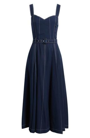 Ciebon Ariena Belted Maxi Dress in Navy at Nordstrom, Size X-Large
