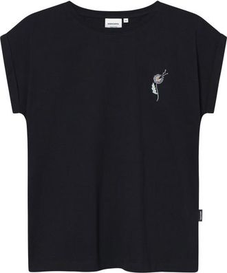 Dedicated T-Shirt Visby Dandelion Emb T-Shirt f&uuml;r Damen | schwarz