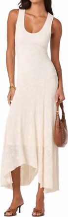 Astr Freida Lace Asymmetrical Hem Dress In Cream