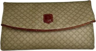 Celine Pre-owned Clutches, female, Beige, Size: ONE SIZE Pre-owned Triumph Monogram Clutch
