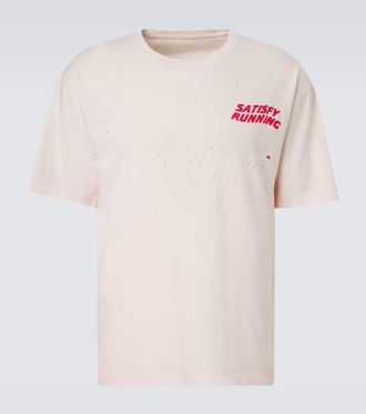 SATISFY MothTech distressed cotton jersey T-shirt