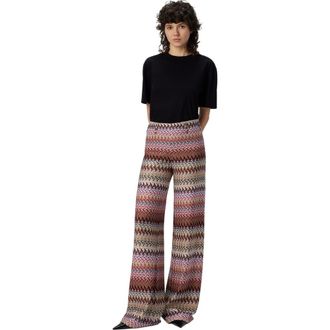 Missoni Flare Pants With Zigzag Pattern in Multicoloured at Nordstrom, Size 42 It