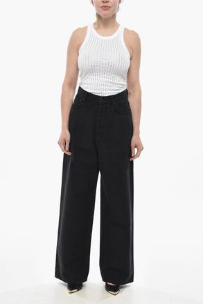 Balenciaga Jeans Palazzo in Cotone con Passanti 29cm Balenciaga