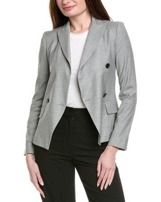Eleventy Double-Breasted Wool-Blend Blazer