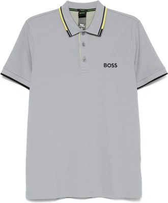 HUGO BOSS Grey Regular Fit Logo Polo