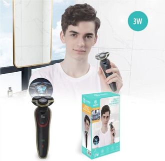 Trade Shop Trade Shop - Rasoio Elettrico Ricaricabile 3 Testine 5d Barba Uomo Impermeabile 3watt Tx-9811