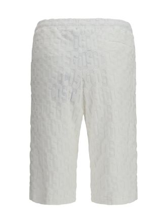 GCDS Monogram Jacquard Bermuda Shorts - White