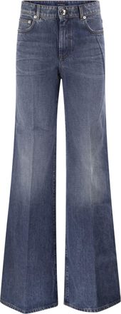Sportmax Sportmax Spdmeandro uitlopende katoenen denimjeans