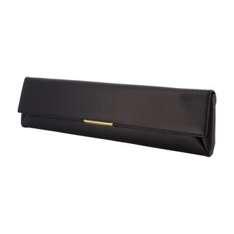 Balmain Calfskin Leather Clutch - Black