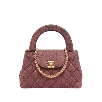 Chanel Pre-owned Quilted Washed Denim Satchel - Dames - Pre-owned - Roze - Maat: ONE Size Denim