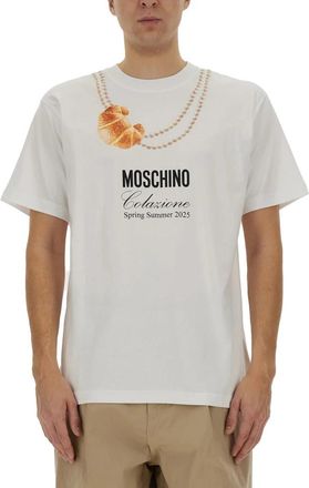 Moschino Colazione T-Shirt - Heren - T-shirts - Wit - XL - Tops