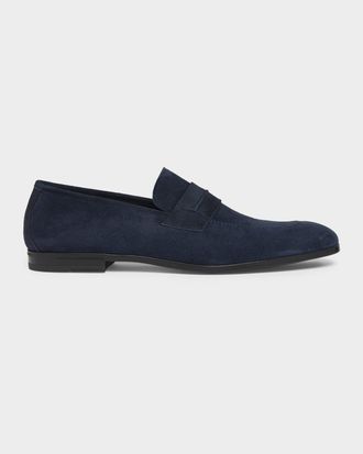 Tom Ford Men & apos;s Sean Suede Penny Loafers