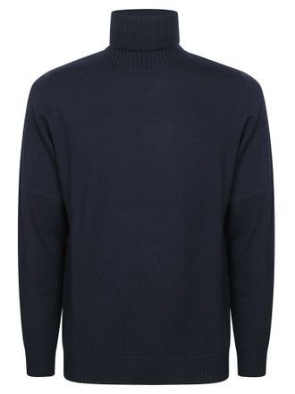 Drumohr Merino Smooth Tubular Merino Wool Turtleneck Sweater
