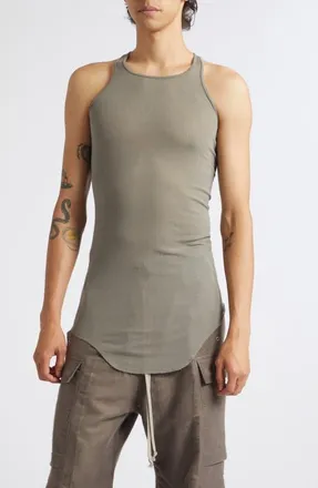 Rick Owens Basic Rib Tank in Dark Pearl at Nordstrom, Size Xx-Large