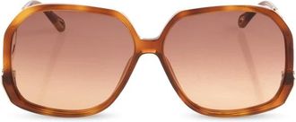 Chlo&eacute; Geometrische Zonnebril - Dames - Zonnebrillen - Oranje - 60 MM - Accessoires