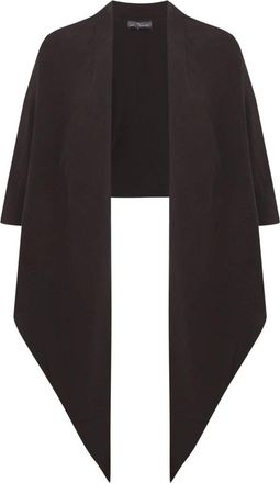 Cortana Simona Wrap Jacket - Dames - Ponchos - Bruin - S - Linnen - Jassen