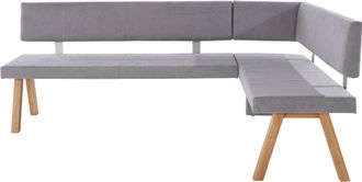 HOME AFFAIRE Eckbank »Rio« Massivholz in Eiche geölt, Esszimmerbank bequem gepolstert