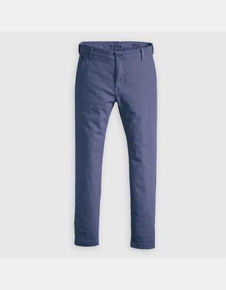 Levi's Mens Solid Patterned Slim Chinos with Slant Pockets - Blue - Size: 38/34