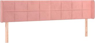 vidaXL Cabecero Con Led De Terciopelo Rosa 203x16x78/88 Cm Vidaxl