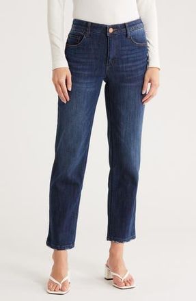 Democracy Grinded Hem Straight Leg Jeans in Indigo Artisinal at Nordstrom Rack, Size 14