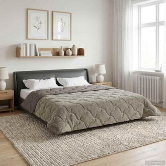 vidaXL Vidaxl Piumone Completo Annuale Trapuntato Grigio Chiaro 200 X