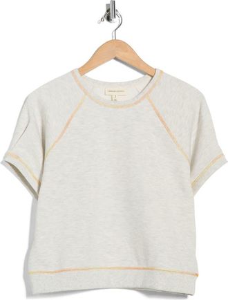 Current Elliott Topstitch Crewneck Shirt in Oatmeal Heather at Nordstrom Rack, Size X-Small