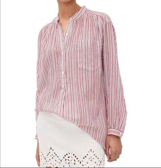 Isabel Marant Sapha Top In Ecru/red