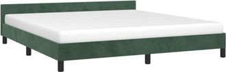 vidaXL Vidaxl - Estructura Cama Sin Colch&oacute;n Terciopelo Verde Oscuro 180x200 Cm