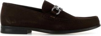 Ferragamo Brown Suede Loafers