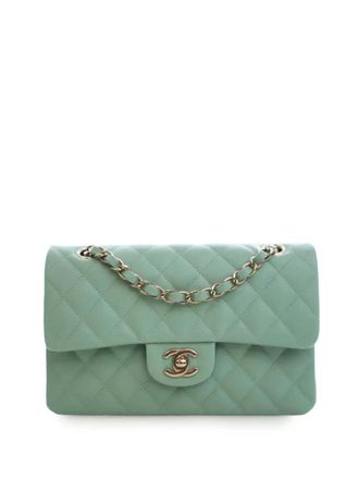 Chanel 2021-2025 Small Classic Caviar Double Flap shoulder bag - women - Caviar Leather - One Size - Green