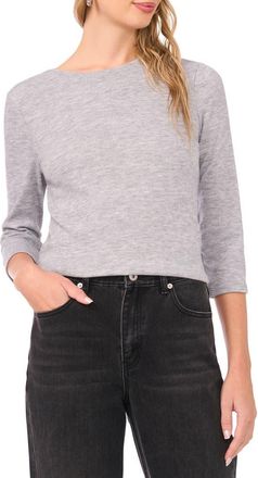 Vince Camuto Three Quarter Sleeve Knit Top in Silver Heather at Nordstrom Rack, Size X-Large