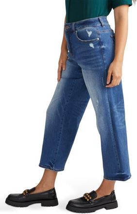 Universal Standard Crop Boyfriend Jeans in Princeton Blue at Nordstrom, Size 22W