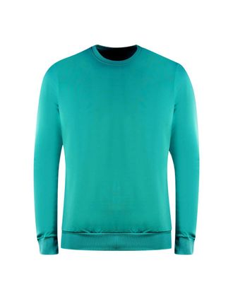 Lyle & Scott Mens Lyle & Scott Golf Tech Crew Neck Teal Green Jumper - Blue - Size: 42