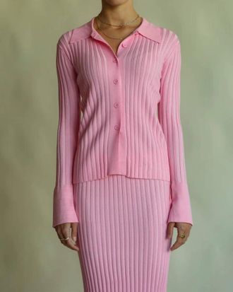 Araminta James Moon Rise Knit Top In Peony
