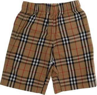 Burberry Boys Shorts Beige Check Cotton